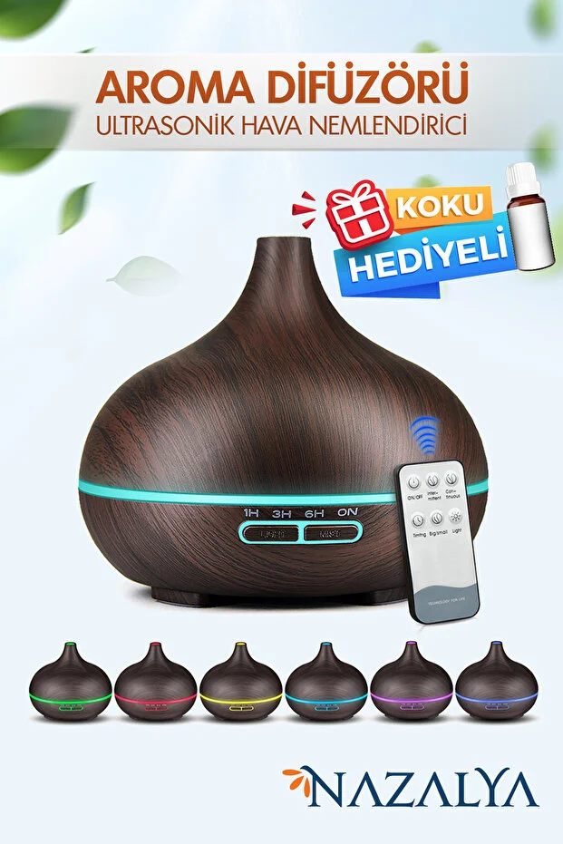 Büyük 550 Ml Hava Nemlendirici Ultrasonik Ortam Nemlendirici Oda Nemlendirici Işıklı Zamanlayıcılı